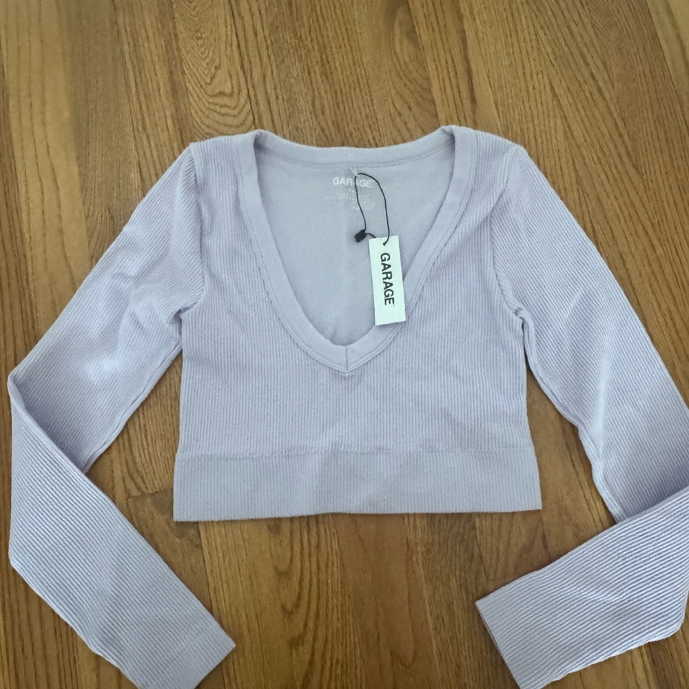 Garage Women's Light Purple Active Crop Top